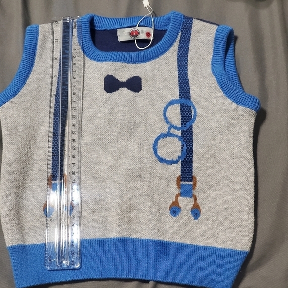 Warm sleevless gilet children's sweater vest for boys - Picture 2 of 7